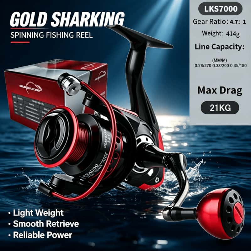 GOLD SHARKING-Spinning Reel, M - Abu Garcia Reel Max review and price